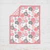 Bacati - Watercolor Floral Coral Gray 10 pc Baby Crib Bedding Set with 2 Crib Fitted Sheets for Girls 100% percale fabrics - 4 of 4