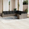 vidaXL Garden Sofa Set Grey PE wicker Large Modular Garden Sofa Set - 2 of 4