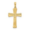 Black Bow Jewelry 14k Yellow or White Gold 1/10 Ctw Diamond Cross Pendant, 11 x 23mm - 3 of 4