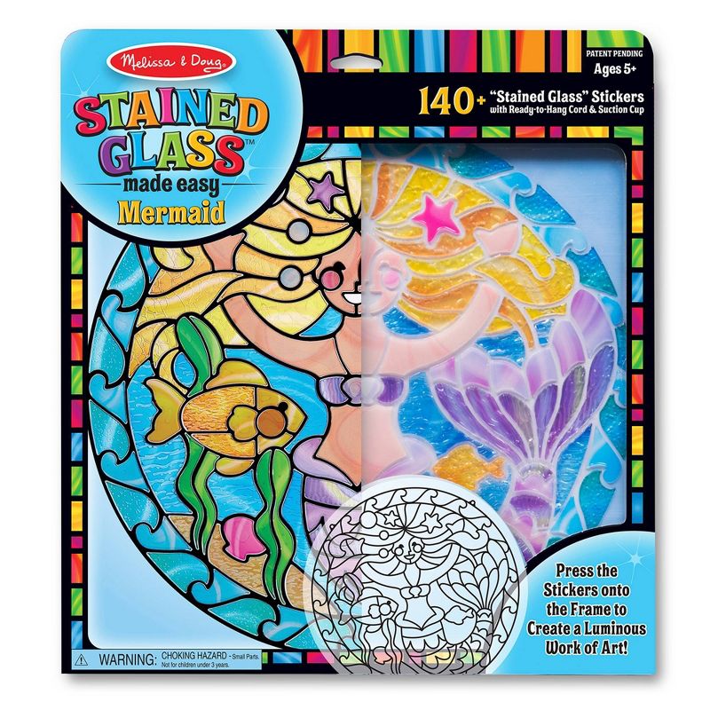 Melissa &#38; Doug Stained Glass Made Easy Activity Kit: Mermaids - 140+ Stickers, 4 of 16