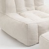 CAVINAS Armless Bean Bag Chair with Ottoman, Velvet Fabric Sofa Chair with Footrest and Memory Foam, Cloud Couch for Reading, Resting - 4 of 4