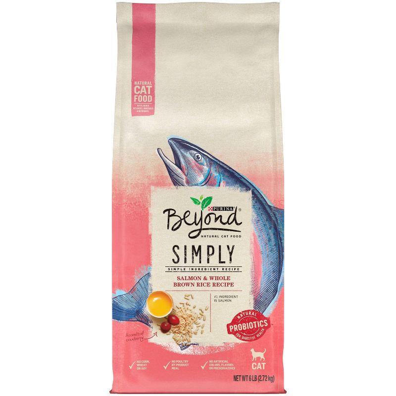 Purina Beyond Simply Salmon &#38; Whole Brown Rice Recipe Adult Premium Dry Cat Food - 6lbs, 1 of 9