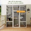 ORRD Large Gray Wooden Outdoor Catio with 5 Platforms & 2 Resting Boxes, Waterproof UV-Resistant Cat Enclosure Shelter - 4 of 4