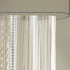 PAGED Cotton Shower Curtain, Unique Striped Chevron Texture, Machine-Washable Fabric - 2 of 4