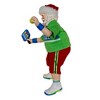 Kurt Adler 10-Inch Fabriché Santa Playing Pickleball - 4 of 4