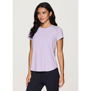 RBX Active Women's Short Sleeve T-Shirt Quick Drying Workout Top with Mesh Panels - 1 of 4