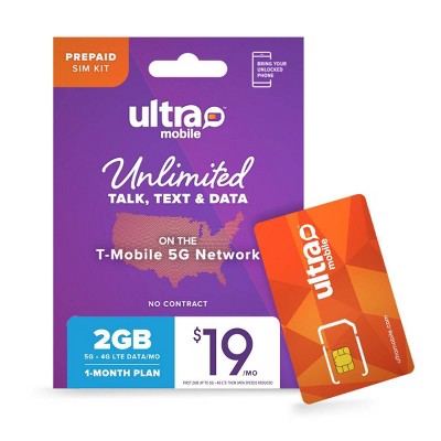 Ultra SIM Unlocked Kit 1-Month 2GB Card