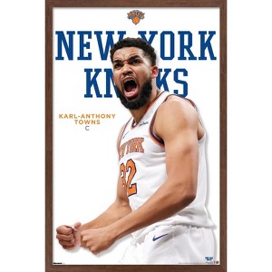 Trends International NBA New York Knicks - Karl-Anthony Towns Feature Series 25 Framed Wall Poster Prints - 1 of 4