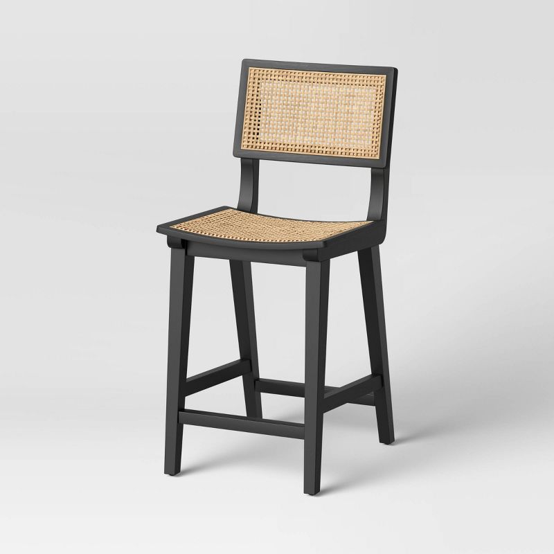 Tormod Backed Cane Counter Height Barstool - Threshold™, 1 of 15
