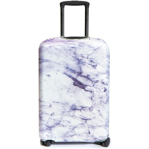 Psychedelic Retro Marble Travel Suitcase Protector Zipper Suitcase Cover Elastic
