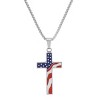 Steeltime Men's Vegan Leather American Flag Wallet and American Flag Pendant - image 3 of 4