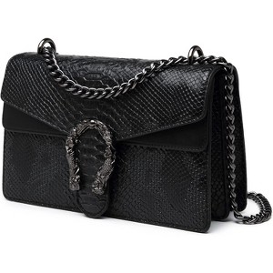 Crossbody Bags for Women - Snake Printed Clutch Purses Leather Chain Shoulder Bags Evening Handbags - 1 of 4