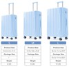 FonTOI Carry on Luggage Sets 3 Piece with Double Spinner, 20/24/28 Inch Expandable Travel luggage Sets, Blue, 11.6"*29.5"*18.5" - 3 of 4