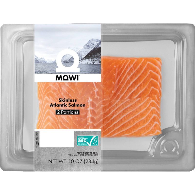 MOWI Fresh Skinless Atlantic Salmon - 2pk/10oz, 1 of 7