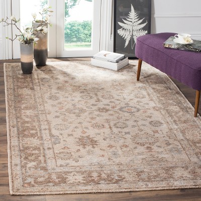 Ivory Elegance 4' x 6' Hand-Knotted Wool & Viscose Blend Area Rug