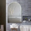 DOMETOUR 20x30 Inch Metal Framed Arched Bathrrom Mirror for Wall - 2 of 4