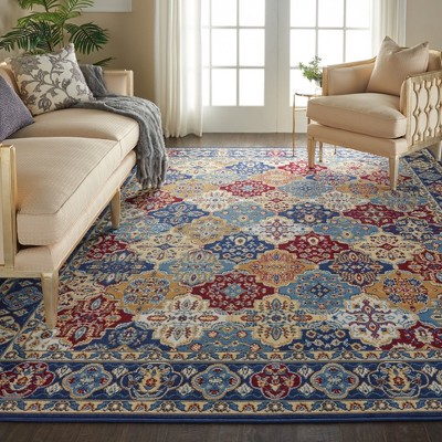 Nourison Grafix Multicolor Synthetic 8' x 10' Area Rug