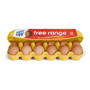 Happy Egg Co. Large Brown Grade A Free Range Eggs - 12ct - 1 of 4