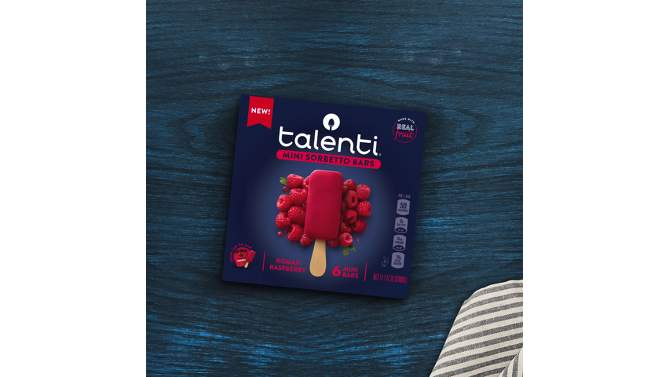 Talenti Roman Raspberry Frozen Mini Sorbetto Bars - 6pk/11.1 fl oz, 2 of 10, play video