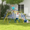Outsunny Climbing Dome, 10' Jungle Gym Supports 594 lbs. for 1-6 Kids, Outdoor Play Equipment for 3-8 Years Old, Easy Install, Multi-Color - 2 of 4