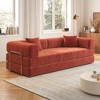 Racxily 78.8in Convertible Corduroy Sofa, Sofa Bed for Living Room and Bedroom, Upholstery Sofa, Orange - 2 of 4