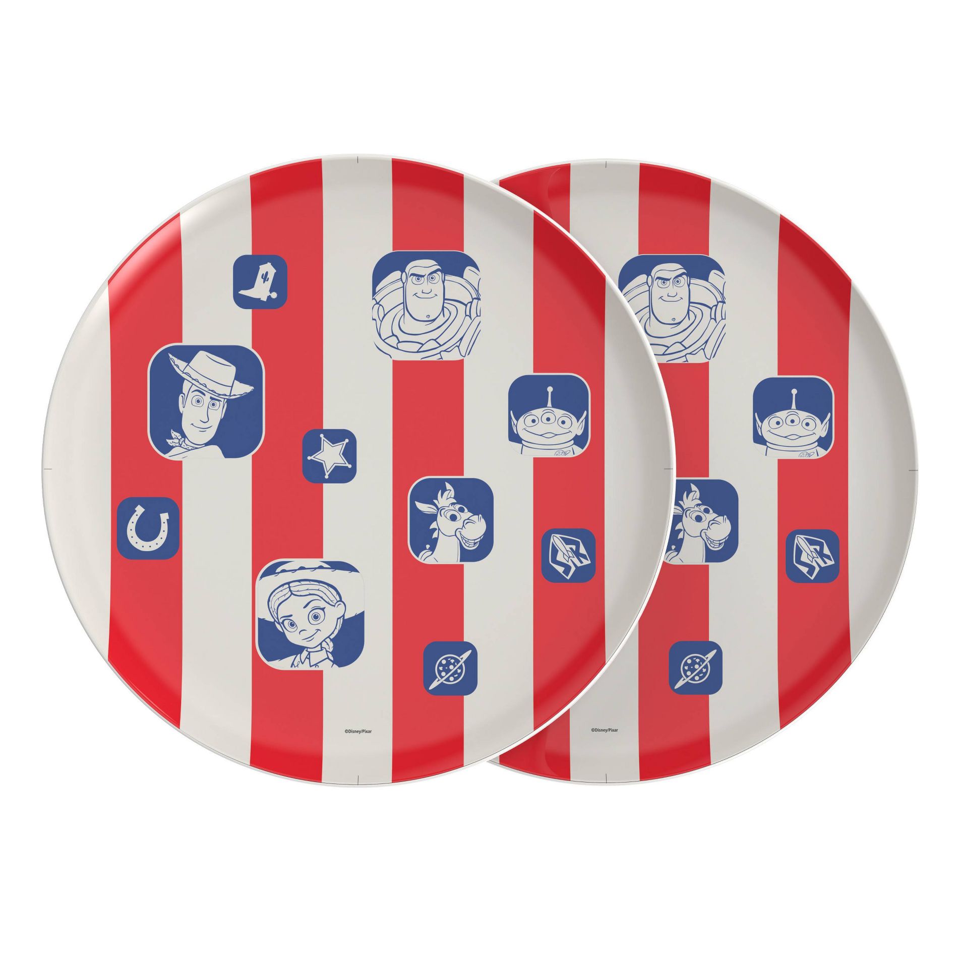 Zak Designs Toy Story 5 2pc 10 in Plate Melamine Bamboo Set