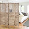 4-Panel Wooden Room Divider, 67" Tall Decorative Cutout Privacy Screen, Freestanding Foldable Partition for Bedroom, Living Room, Office, Home - 4 of 4