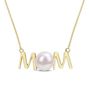 EVERLY JEWELRY  |   10K Yellow Gold 7 - 7.5 MM Cultured Freshwater  Pearl Fashion Pendant With Chain - 1 of 3