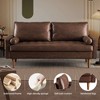 XIZZI Modern Compact 2-Seater Sofa for Small Spaces - Soft Polyester Fabric, Sponge & Plush Filling, Solid Wood Frame Loveseat in Multiple Colors - 4 of 4