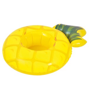 Pool Central 9" Inflatable Pineapple Swimming Pool Beverage Drink Holder - 1 of 2