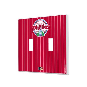 MLB Cooperstown East Teams Pinstripe Hidden-Screw Light Switch Plate for Double Toggle - 1 of 4