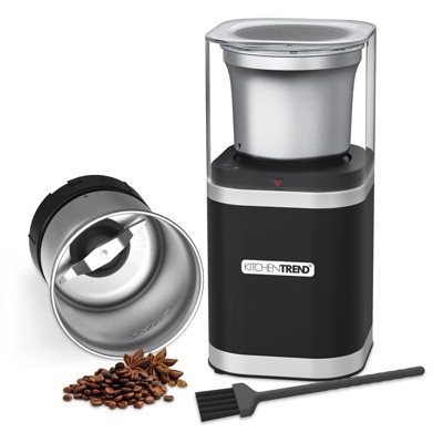GreenEver Electric Coffee Bean Grinder with Removable Stainless Steel Bowl, 12-Cups Coffee Bean Capacity w/Cleaning Brush (Black)