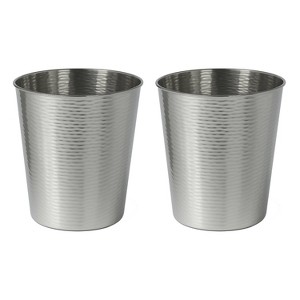 happimess Remi Modern Classic Textured Steel 2-Gallon Wastebasket - 1 of 4
