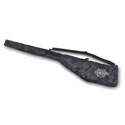 Guide Gear 7.5 Foot Fishing Pole Holder Soft Case Storage Bag w/ Lining, Adjustable Shoulder Strap, and Compartments for Up to 3 Rod and Reels, Black