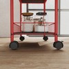 LunaLulinlk red 6-tier slim rolling storage trolley for narrow spaces in kitchens, bathrooms, etc. - 3 of 4