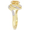 EVERLY JEWELRY |Yellow Plated Sterling Silver 0.04 CT TW Diamond And 2 CT TGW Citrine White Topaz Fashion Ring - 2 of 4