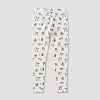 Girls' Adaptive 2pk Halloween Legging's - Cat & Jack™ Lavender/Cream - 2 of 3