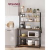 VASAGLE Coffee Bar, Bakers Rack for Kitchen with Storage, 6-Tier Kitchen Shelves with 6 Hooks, Microwave Stand, Industrial - 2 of 4