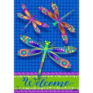 Briarwood Lane Garden Flag 12x18 For Outdoor Colorful Dragonflies Summer For Summer Garden Flag Flags For Outside - 1 of 4