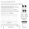 Garment Hanging Rack Clothing Hanging Rail Pillow Shoe Display Organizer Stand Rolling Wheel Clothes Organizer - 4 of 4