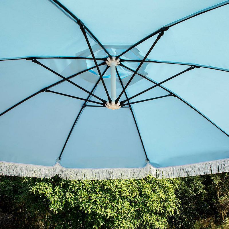 Captiva Designs 9ft Fringed Cantilever Offset Patio Market Umbrella, 4 of 9