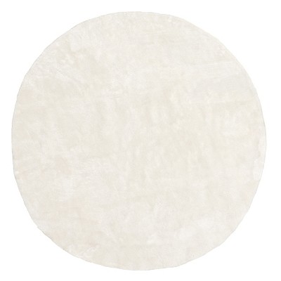 Cloudscape Washable Solid Shag White Rug