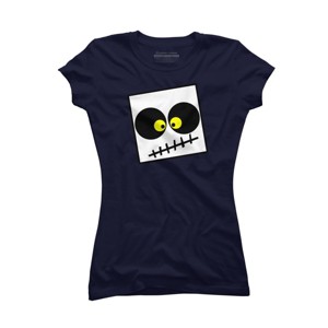 Junior's Design By Humans Square Skull By LonaMisa T-Shirt - 1 of 3