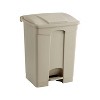 Safco Large Capacity Plastic Step-On Receptacle 17gal Tan 9922TN Step Trash Can - 2 of 3