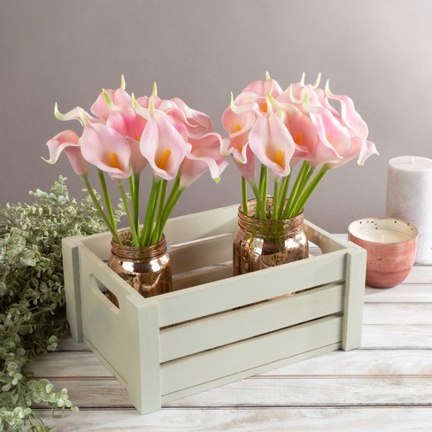 Nature Spring Faux Calla Lily Bundle - 24, Coral - image 1 of 4