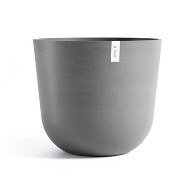 Ecopots Oslo Durable Modern Round Indoor/Outdoor Recycled-Based Composite Flower Pot Planter