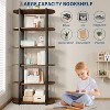 coucheta 71 Inch Tall Freestanding Book Shelf With Metal Frame, 6-Tier Industrial Wooden Large Open Bookcase, for Bedroom, Living Room, Home Office - 4 of 4