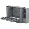 Streamdale Queen Size Murphy Bed with Shelves, Drawers and USB Ports,Gray - 3 of 4
