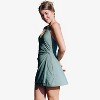 Calypsa Women's Plus Size Alana Wrap-Style Swim Dress With Hidden Bottoms and Adjustable Straps - 3 of 4