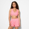 Women's French Terry Slim Fit Deep V-Neck Tank Top - Wild Fable™ - 2 of 4